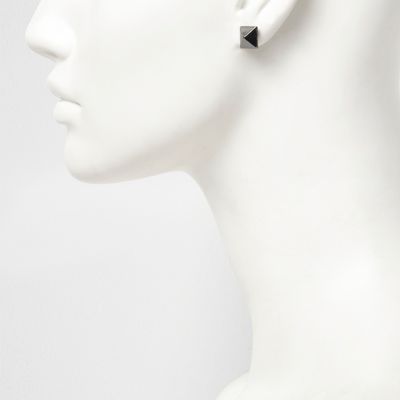 Gunmetal spike earrings pack